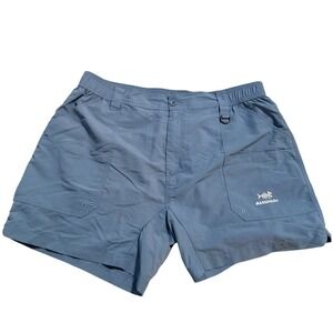 Bassdash Mens Fishing Shorts Blue Gray XL Quick Dry Cargo Hiking Performance 6in
